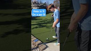 Hole in 1 On a par 5 What minigolf minigolfing holeinone shorts sports [upl. by Solokin862]