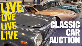 LIVE CLASSIC CAR AUCTION Anglia Car Auctions April 2024 sale  Day One [upl. by Bradman]