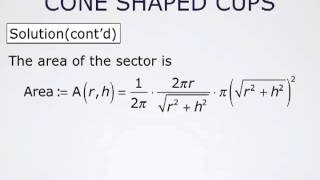 Optimization  Cone Shaped Cups [upl. by Thom]