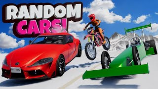 Racing RANDOM CARS Down a DANGEROUS MOUNTAIN in BeamNG Drive Mods [upl. by Vinny970]