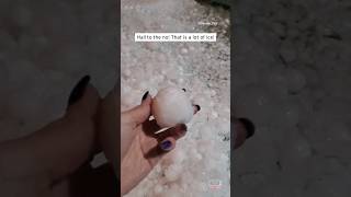 Heavy Hail Storm Leaves Huge Ice Balls shorts [upl. by Aivart]