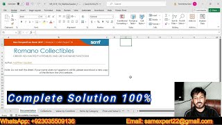 Excel Module 11 SAM Project B Romano Collectibles  Excel Module 11 SAM Project 1b [upl. by Bussy490]