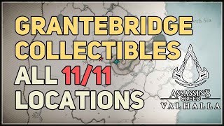 All Grantebridge Collectibles Assassins Creed Valhalla All Artifacts Mysteries Treasure Chests [upl. by Cathleen]