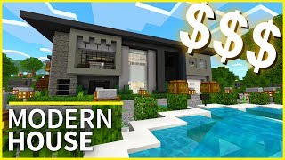 Minecraft PE Maps  MILLIONAIRES HOUSE  Amazing House Design for MCPE 12 [upl. by Iand94]