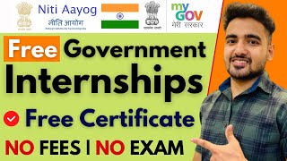 Free Government Internship 2022 NITI AAYOG Internship Scheme  FreshersCollege Student Internship [upl. by Marne]