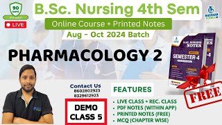 DEMO CLASS 5  bsc nursing 4th semester  pharmacology bsc nursing 4th semester  B Sc NURSING 2024 [upl. by Fugate879]