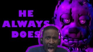 PURPLE MAN  Five Nights At Freddys 3 Night 1 amp 2  FULL GAME [upl. by Darooge]