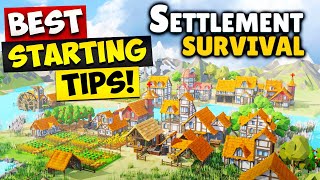 Settlement Survival  BEST STARTING TIPS [upl. by Zacharia461]