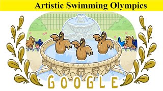 Artistic Swimming Olympics Paris Olympics 2024 GamesGoogle Doodle for schedule and results medals [upl. by Chrysa]