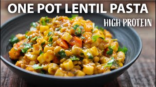 ONE POT LENTIL PASTA Recipe  Easy Vegetarian and Vegan Meals [upl. by Doug222]