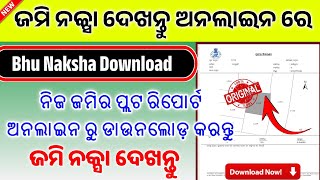 How To Download Bhunaksha In Online Odisha  Land Plot Map Report Downlod In Online [upl. by Valente208]