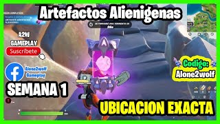 Artefactos Alienígenas Semana 1 Mejora a Kymera Fortnite Temporada 7 [upl. by Lrat]