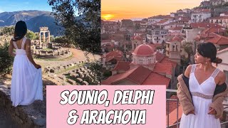 SOUNIO DELPHI amp ARACHOVA  Stunning Day Trips from Athens  Greece Travel Vlog [upl. by Pandolfi]