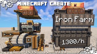 Minecraft Create Iron Farm  Schematic [upl. by Hattie]