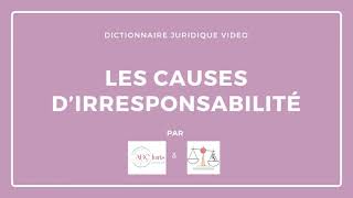 CAUSES DIRRESPONSABILITÉ PÉNALE 🔤 [upl. by Branch]