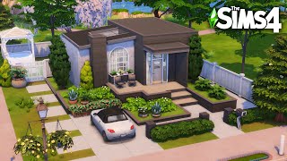 Simple Modern Home  The Sims 4 Speed Build BASE GAME [upl. by Notyalk]