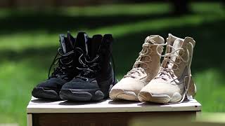 Yeezy 500 High Tactical Boot Sand US Size 12 May 2024 Release  Unboxing Sizing and Comfort [upl. by Oeht809]