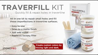 Quickly Fill amp Repair Holes in Travertine with the Traverfill Kit [upl. by Furie]