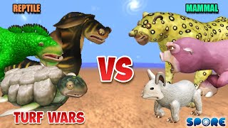 Reptile vs Mammal Turf War  Reptile vs Mammal S1  SPORE [upl. by Eilrac466]