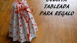 Bolsita tableada para regalo  Pleated paper bag gift [upl. by Judsen668]