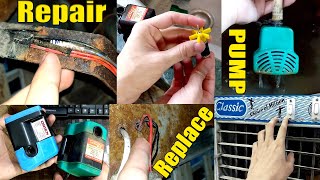 How to repair or replace air cooler pump at home easily  Water air cooler pump repair DIY [upl. by Rahsab]