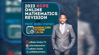 2023 KCPE MATHEMATICS REVISION [upl. by Clerissa]