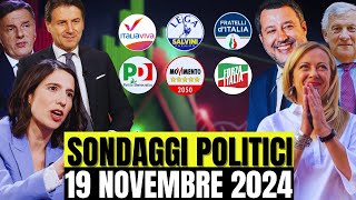 SONDAGGI POLITICI OGGI LE NUOVE PREFERENZE DEGLI ITALIANI CHI GUADAGNA E CHI PERDE [upl. by Eam263]