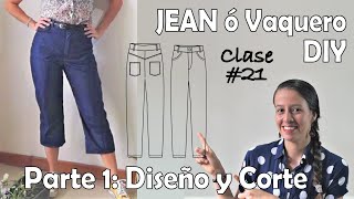 Clase21 PANTALÓN JEAN  VAQUERO para DAMA mujer Parte 1 Patronaje y Corte [upl. by Enirahtac334]