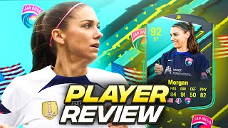 92 PLAYER MOMENTS ALEX MORGAN SBC PLAYER REVIEW  FC 24 Ultimate Team [upl. by Ardnik]