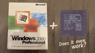 Windows 2000 on a 486 PC with 64MB RAM Slow but usable [upl. by Llenel622]