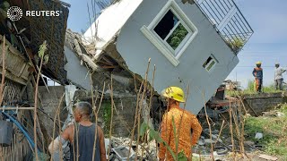 Fatal 71 earthquake strikes Philippines [upl. by Antonina]