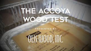 OLIS WOOD Accoya Wood Test Demonstration [upl. by Neelac]