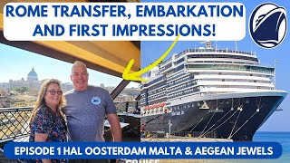 Its Embarkation Day on Our Holland America Oosterdam Malta and Aegean Jewels Cruise [upl. by Nizam]