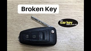 Key Repair Ford Transit Custom HOW TO change case and battery [upl. by Joao941]