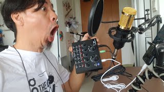 BM800 Condenser Microphone with V8 sound Card Review for live streaming [upl. by Cianca]