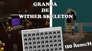 Hice una Granja de WITHER SKELETON Sin ROSAS DE WITHER en MinecraftSurvival [upl. by Ahsian]