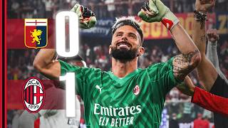 From Pulisics goal to Girouds save  Genoa 01 AC Milan  Highlights Serie A [upl. by Selyn]