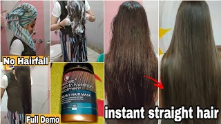 Keratin nutrition Treatment Hair mask Review and Full Demo Hair mask For soft shiny straight hair [upl. by Leiba]