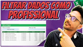 Como FILTRAR Dados no Excel Usando Lista Suspensa  Filtro Avançado no Excel [upl. by Sekoorb]