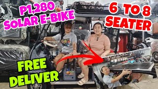 P1280 NAKA SOLAR EBIKE PANGNEGOSYO 6 TO 8 SEATER FREE DELIVERY [upl. by Woodrow]