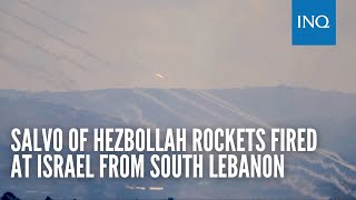 Salvo of Hezbollah rockets fired at Israel from south Lebanon [upl. by Dori]