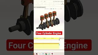 👉 Four Cylinder Engine shorts mechanism anime cylinder engine solidworks pistons animation [upl. by Phipps441]