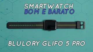 Smartwatch Blulory Glifo 5 pro  GPS  2022  VALE A PENA [upl. by Ielirol]