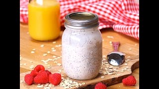 Raspberries amp Cream Overnight Oats [upl. by Berke772]