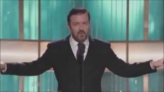 Ricky Gervais at the Golden Globes 201012 [upl. by Etnomal]