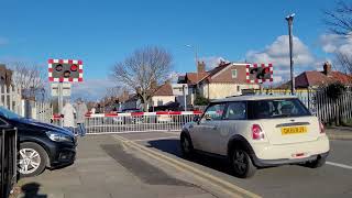 Crosby Brook Hall Level Crossing Blundellsands Merseyside [upl. by Clougher168]