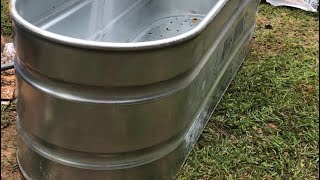 Transforming Galvanized metal troughs into raised beds [upl. by Hasila]