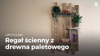 Regał ścienny z drewna paletowego  Recykling palet [upl. by Neelon239]