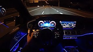 2020 Mercedes GLE  REVIEW GLE 450 AMG POV TEST DRIVE at Night [upl. by Hillari]