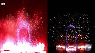 FWSIM London Eye New Year Fireworks 2023 RyanBab [upl. by Keli]